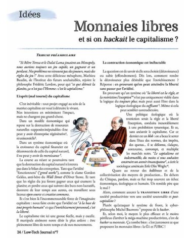 n°7 Monnaies libres